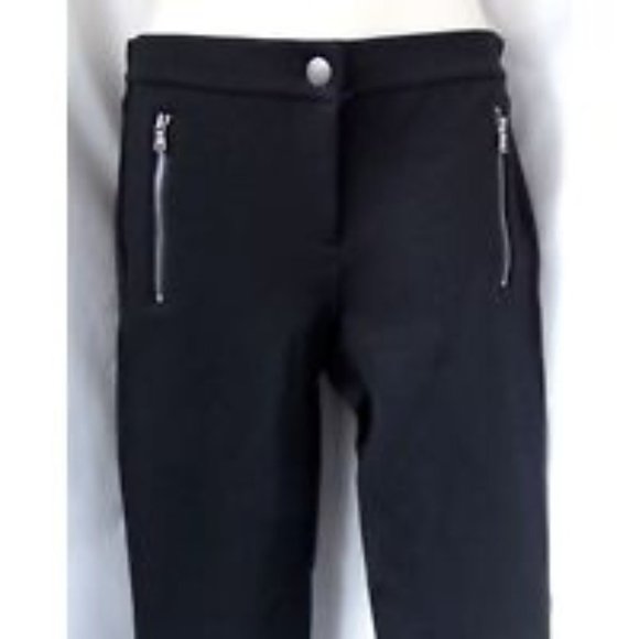 "LOFT" BLACK MODERN SKINNY ZIP POCKETS STRETCH LEGGINGS RIDING PANTS SZE: XS NWT - Picture 2 of 4